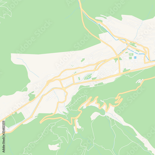 Andorra la Vella, Andorra printable map