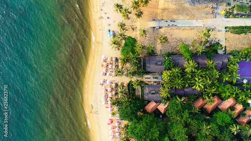 Fotografía Aerial View Beach On Phu Quoc in Vietnam , beutiful island from the high travel