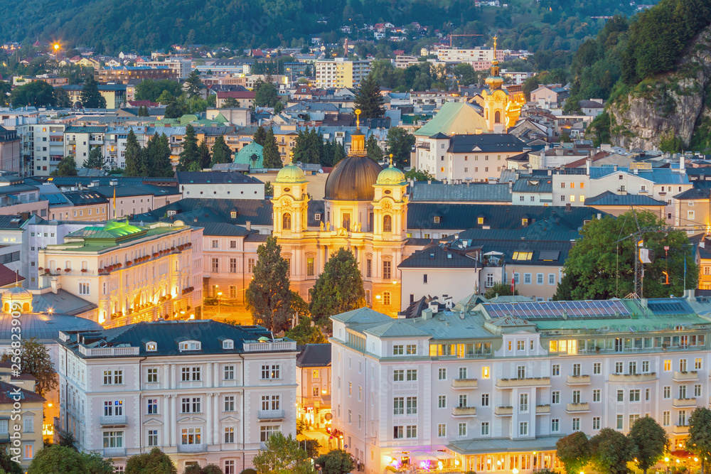 Beautiful view of Salzburg city skyline  in the summer