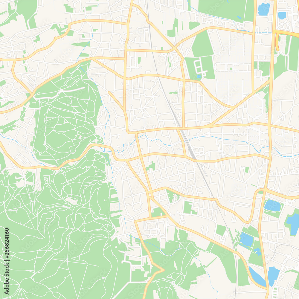 Modling, Austria printable map