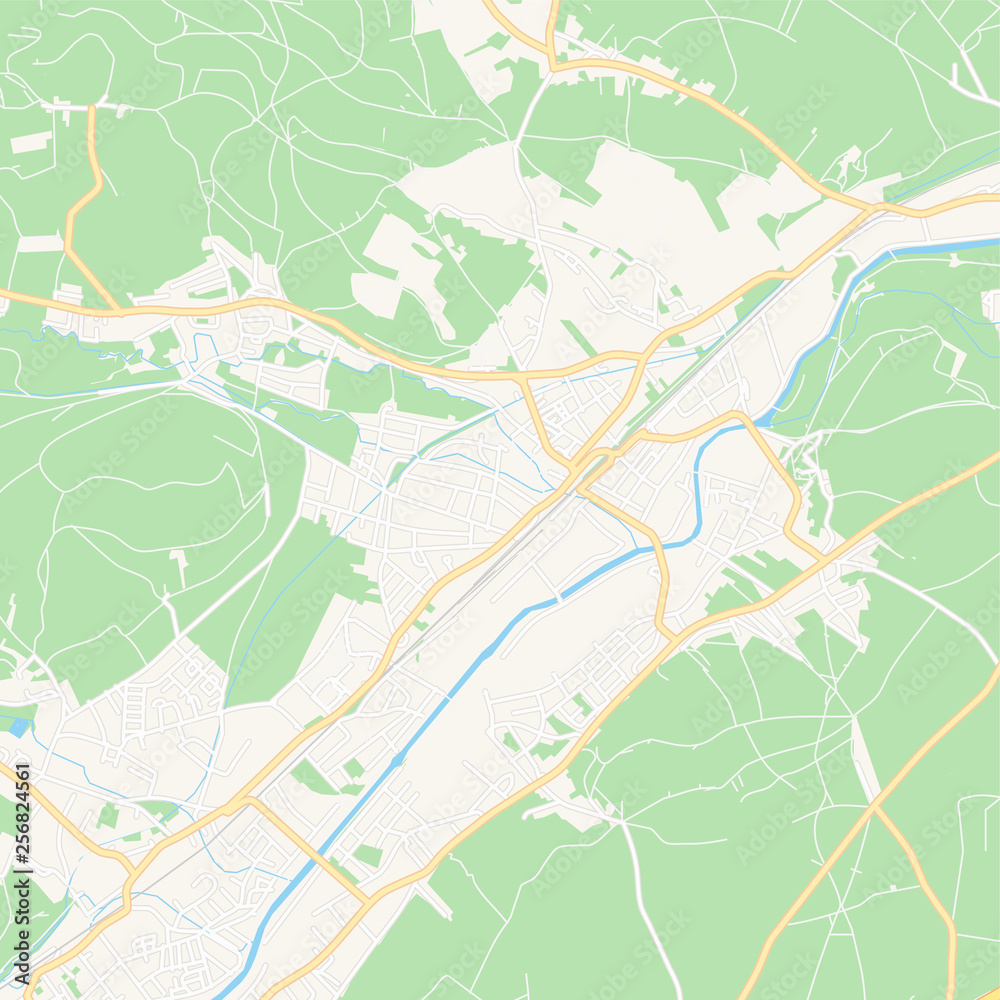 Ternitz, Austria printable map
