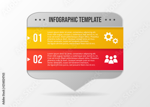 Business infograph with icons - concept of template. Vector