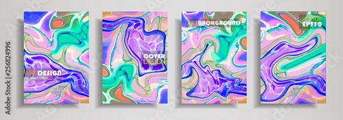 Modern design A4.Abstract multicolor marble texture of colored bright liquid paints. Splash trends paints. Used design presentations, print, flyer, business cards, invitations, calendars, sites.