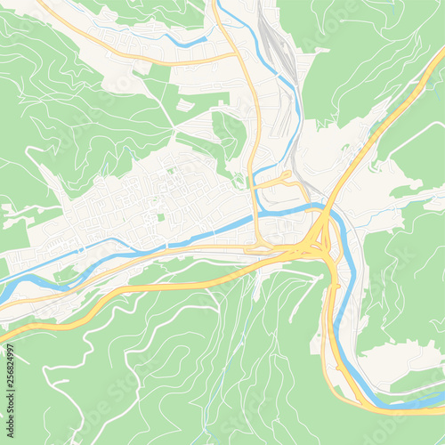 Bruck an der Mur  Austria printable map