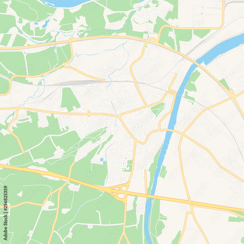 Obraz premium Enns, Austria printable map