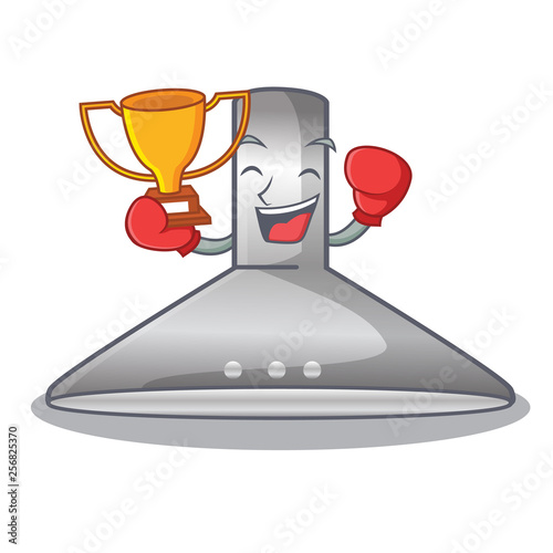 Boxing winner kitchen hood cartoon the for cooking