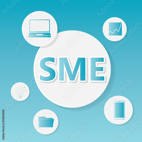 SME (Subject-Matter Expert or Small And Medium-sized Enterprises) business concept- vector illustration