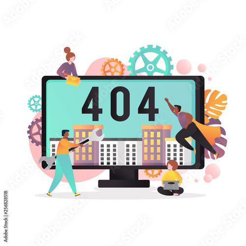 404 page not found error vector concept illustration