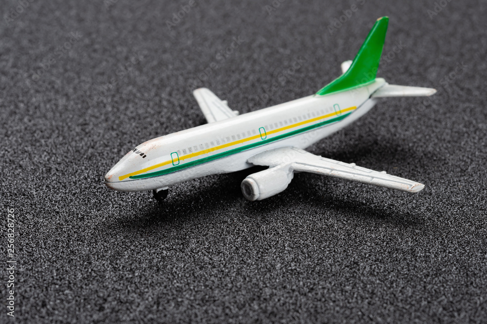 airplane model on a dark background