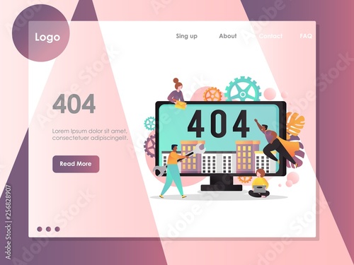 404 page not found error vector website landing page template