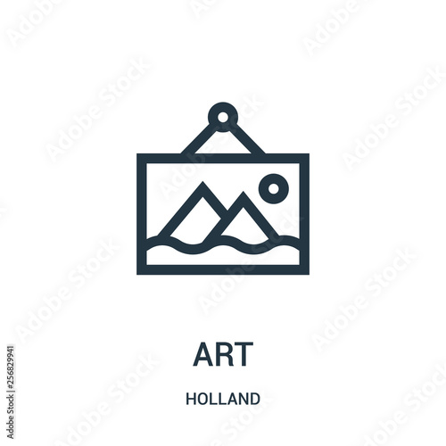 art icon vector from holland collection. Thin line art outline icon vector illustration. Linear symbol for use on web and mobile apps, logo, print media.