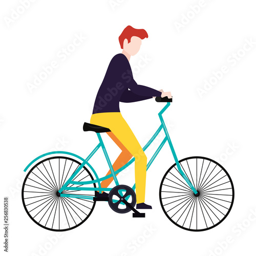 man riding bicycle