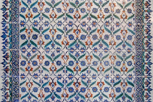 Iznik tiles background, Turkey