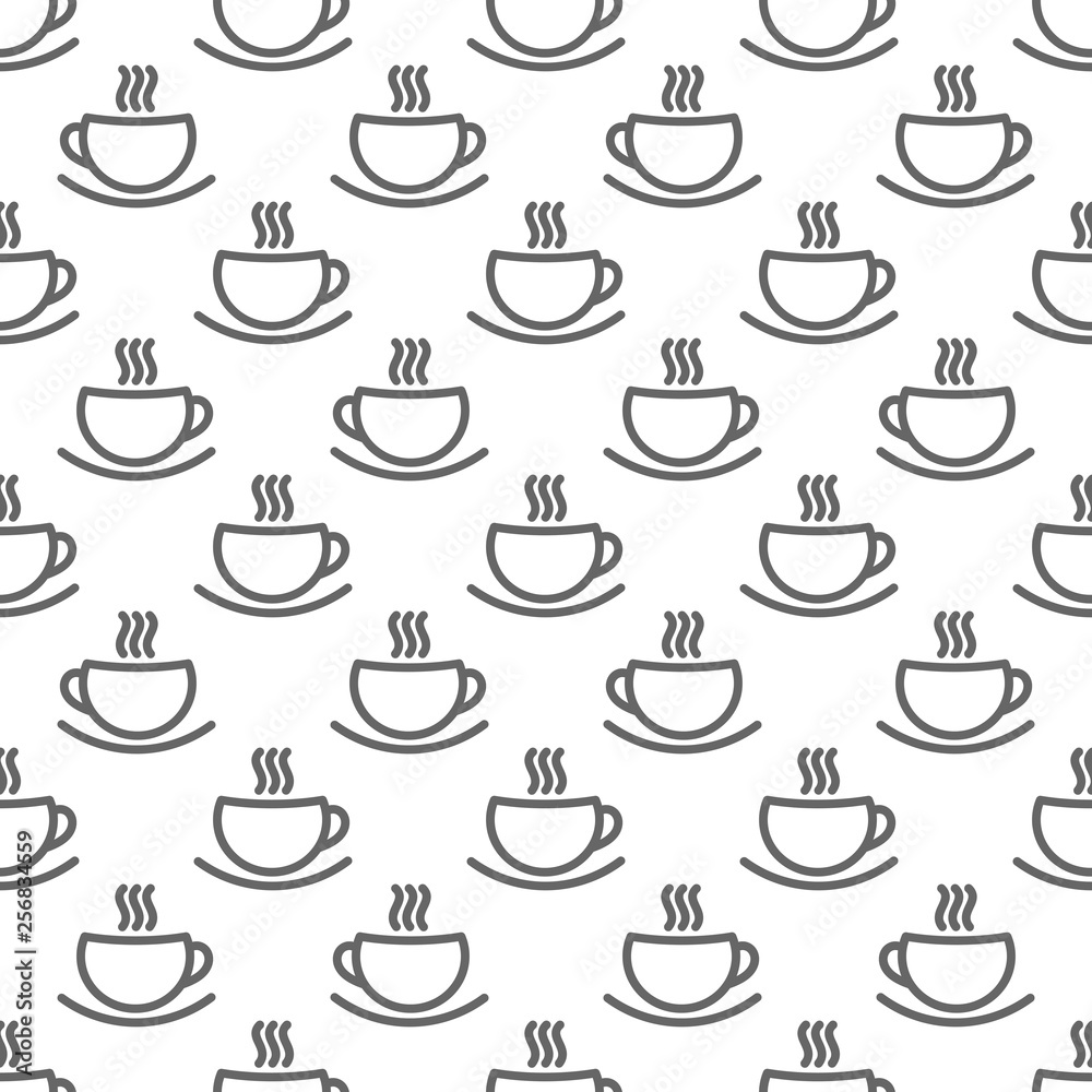 Coffee cups seamless pattern. Coffee cups seamless pattern.
