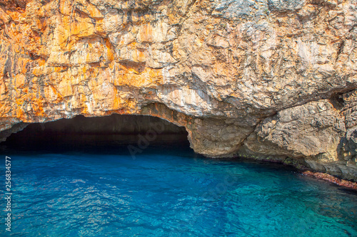 blue cave in Adriatic Sea 