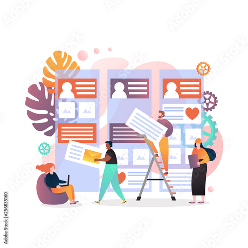 Website services vector concept for web banner, website page