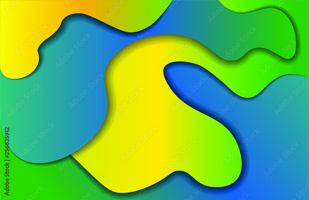 Liquid Abstract Shape Gradients. Fluid Colorful 3D Background. Trendy Design Composition For Flyer, Banner, Magazine, Brochure, Website, Cover, Poster, Mobile App. Vector Illustration, Eps 10.