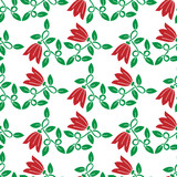 Floral seamless pattern flower with leaf