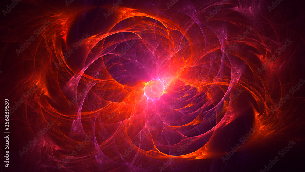 Obraz premium 3D rendering abstract colorful fractal light background