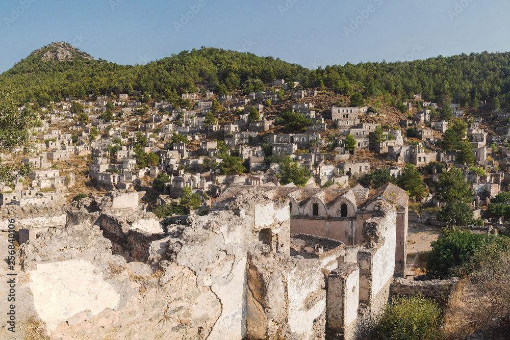 Panorama of a dead Kayaköy village