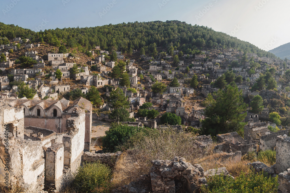 Panorama of a dead Kayaköy village