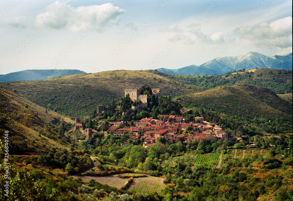 Languedoc-Roussillion, View of Castelnou