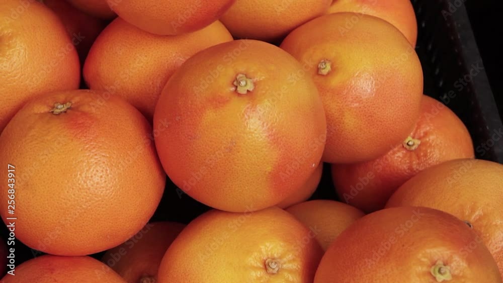 Grapefruit harvest. Grapefruits on the market