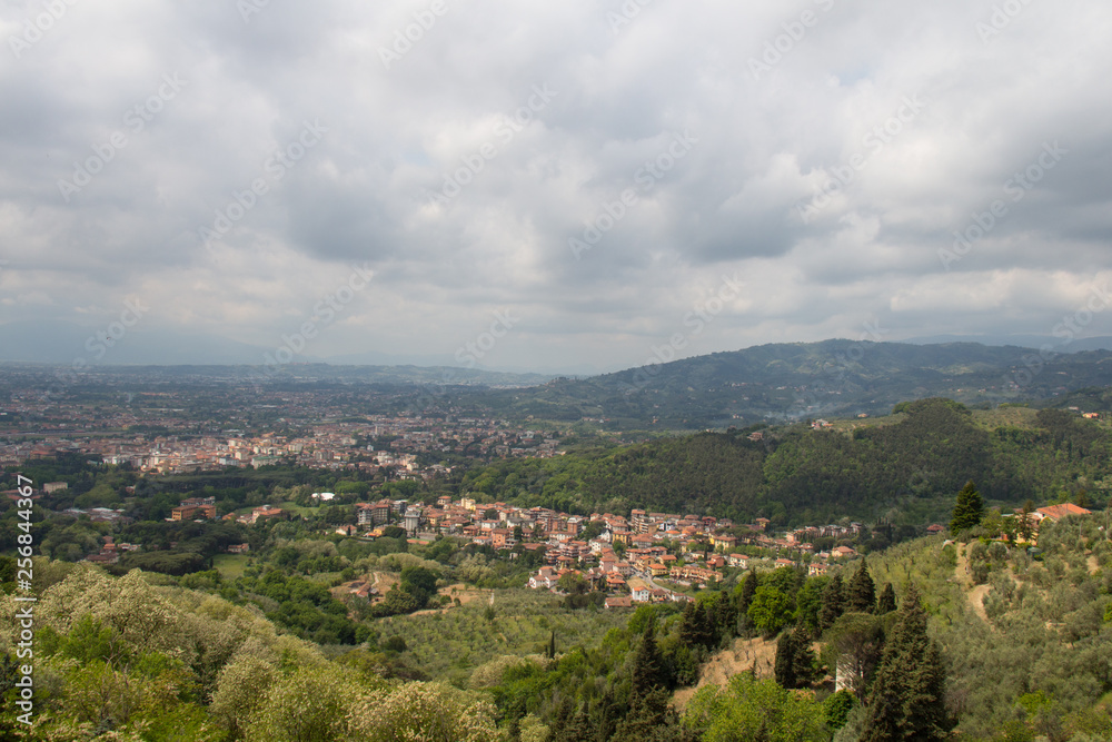 Panoramic view from Montecatini Alto, Tuscany, Italy.