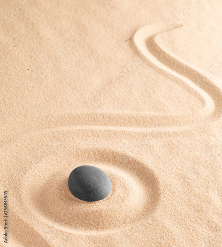 Canvas Print zen meditation sand and stone garden