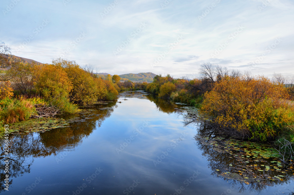 Warm Golden autumn in the mountains of the southern Urals. A great time for photographers and artists.