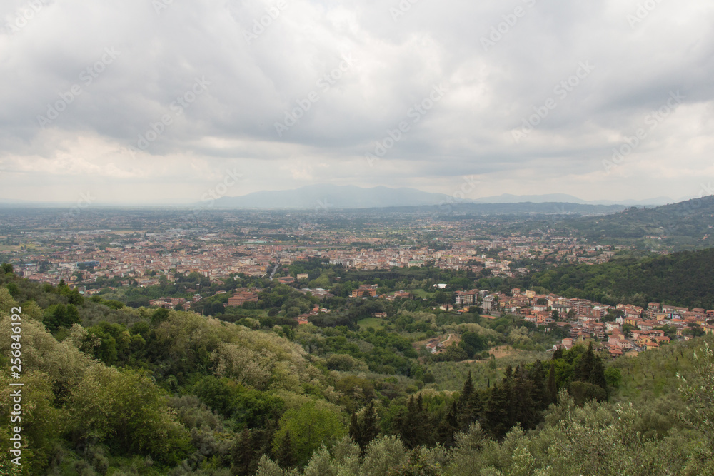 Panoramic view from Montecatini Alto on Valdinievole, Tuscany, Italy. Panoramic view from Montecatini Alto on Valdinievole, Tuscany, Italy.