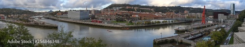 Panoramic view of the island of Zorrozaurre and surroundings in Bilbao