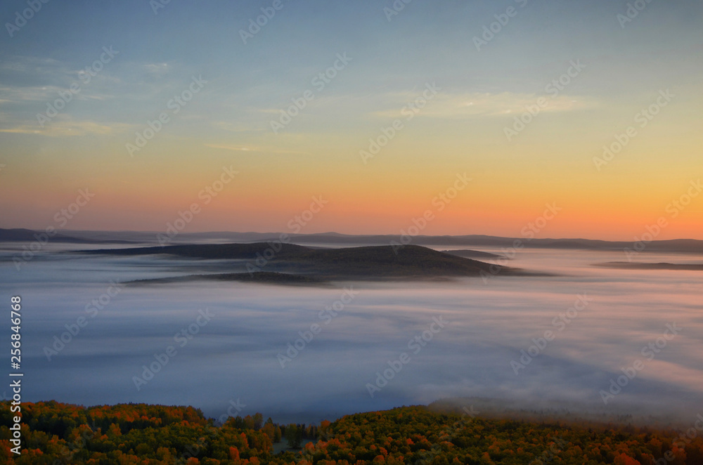 Warm Golden autumn in the mountains of the southern Urals. A great time for photographers and artists. Warm Golden autumn in the mountains of the southern Urals. A great time for photographers and artists.