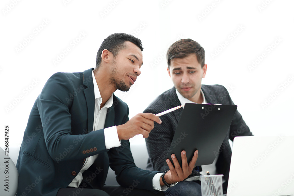 close up.international business partners discussing contract terms close up.international business partners discussing contract terms