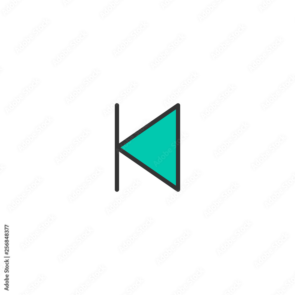 Back icon design. Essential icon vector design Back icon design. Essential icon vector design