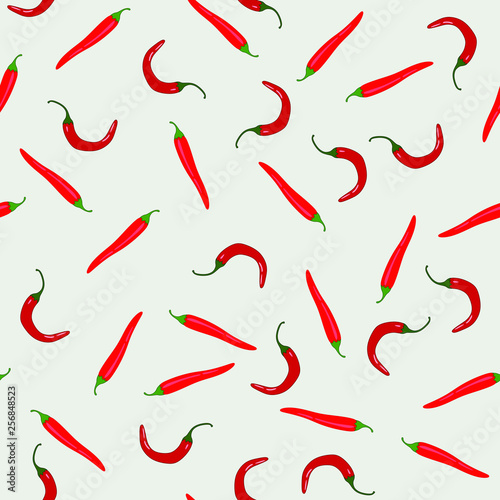 set of red peppers