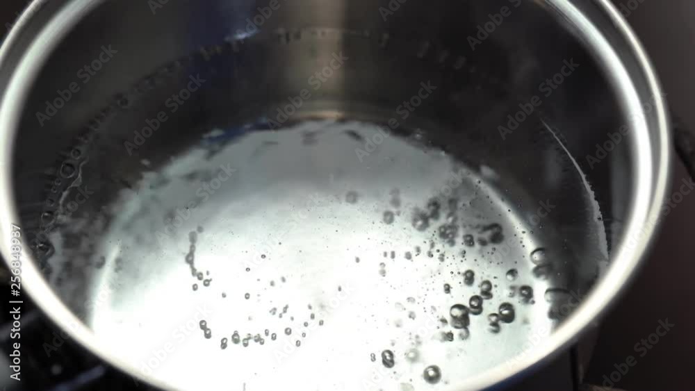 Boiling water in the pot Boiling water in the pot