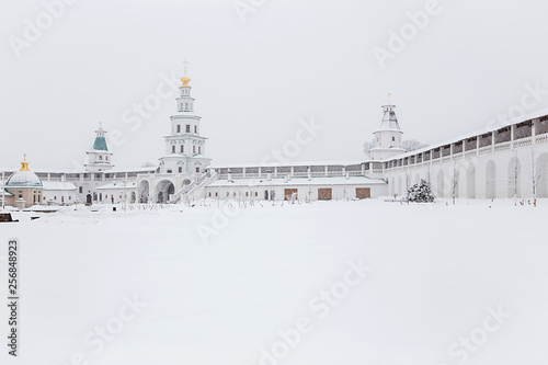 The panorama of New Jerusalem monastery, Moscow in winther time