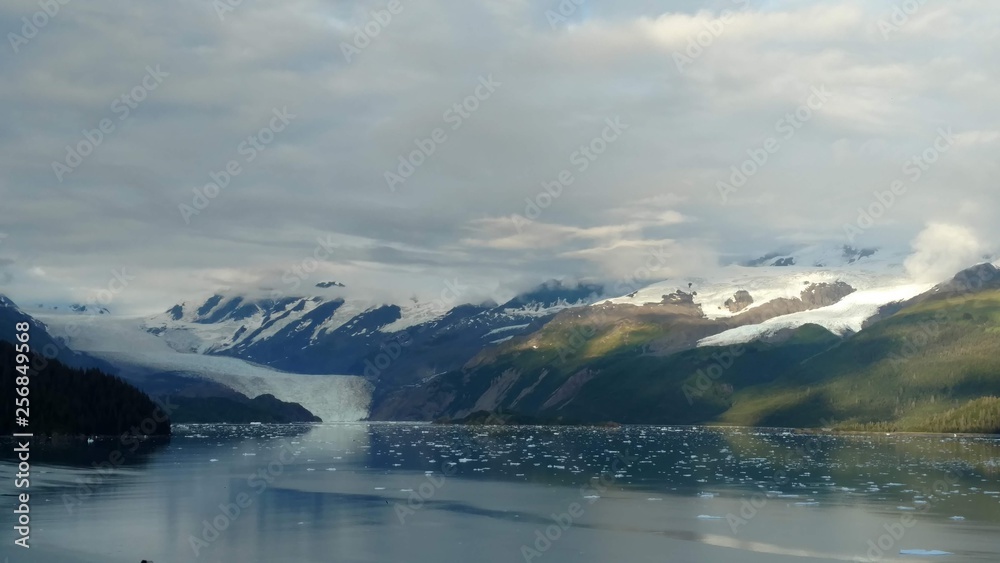 Mountain Filled horizon on the pacific ocean. Inside passage Alaska Mountain Filled horizon on the pacific ocean. Inside passage Alaska