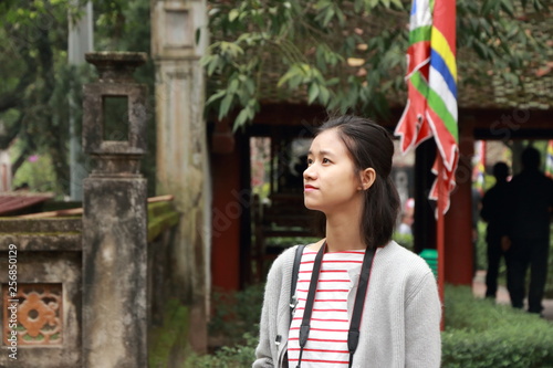 woman traveling to Ninh Binh, Vietnam