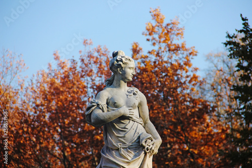 Statue of Peace in Pavlovsk park, Sain-Petersburg, Russia, 