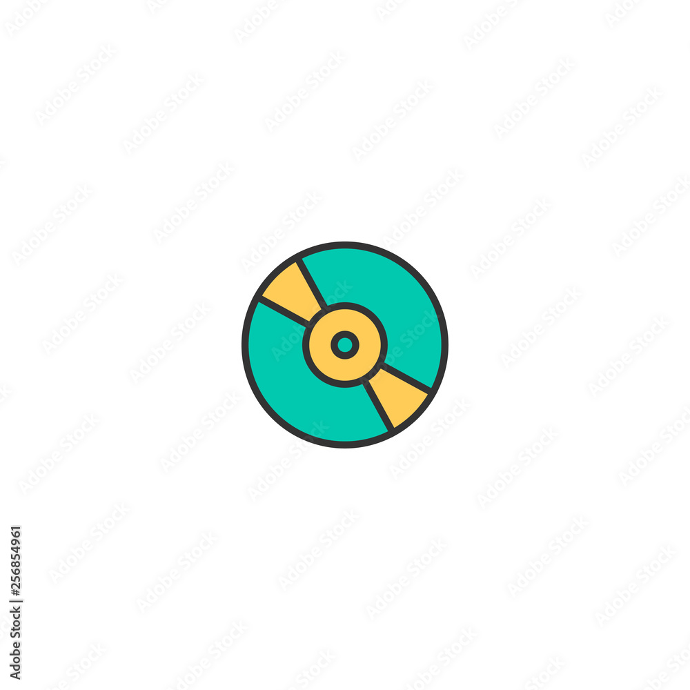 Compact disc icon design. Essential icon vector design Compact disc icon design. Essential icon vector design
