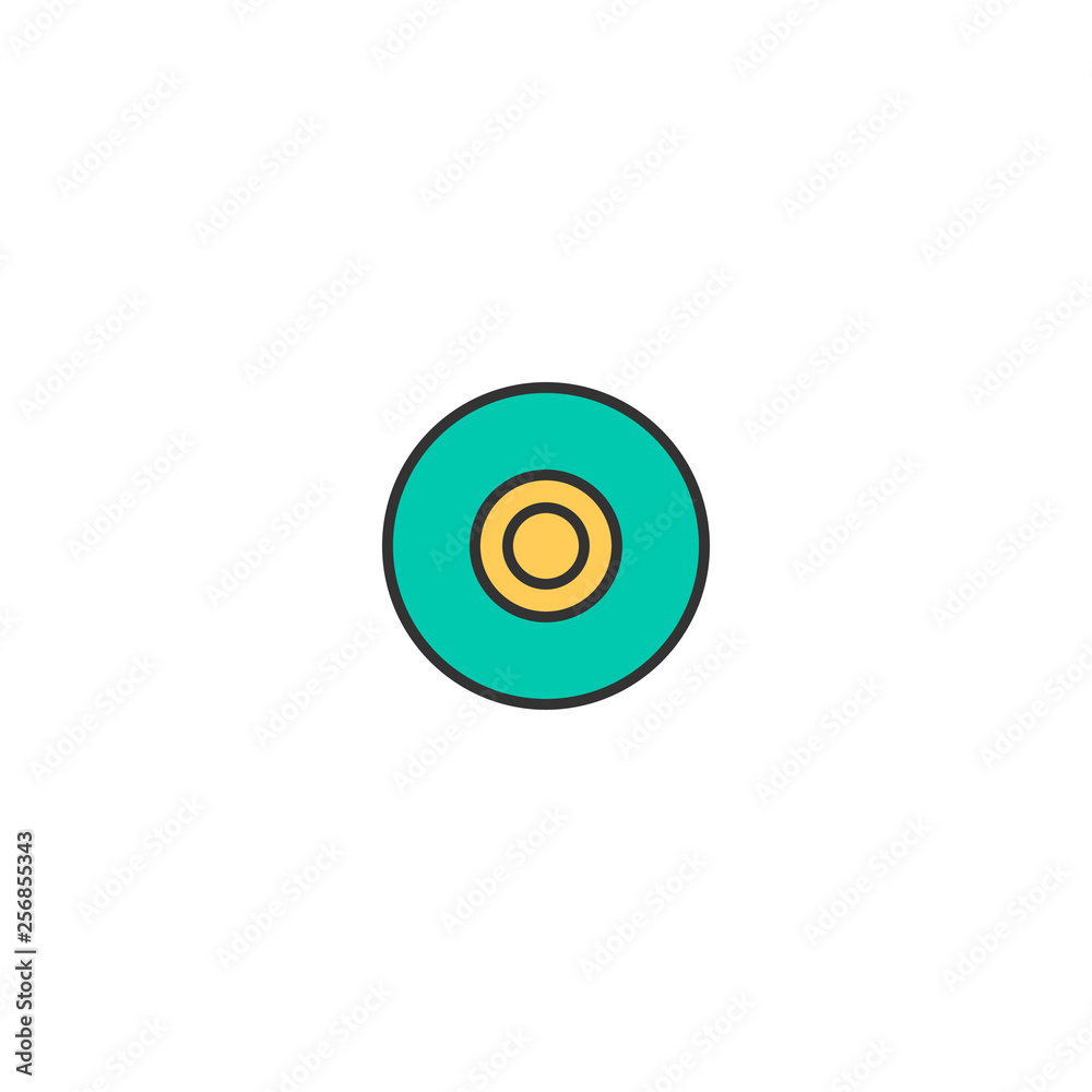 Compact disc icon design. Essential icon vector design Compact disc icon design. Essential icon vector design