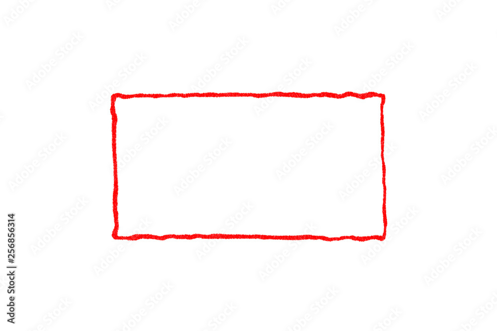 Handwritten frame on white background. Faint line. 手書きのフレーム かすれた線 Handwritten frame on white background. Faint line. 手書きのフレーム かすれた線