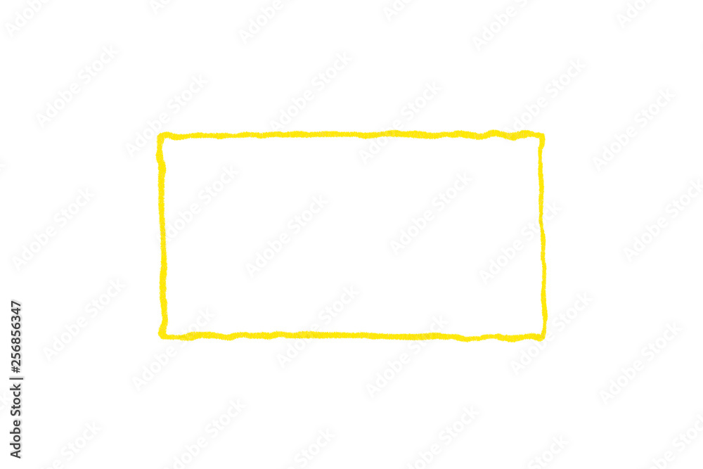 Handwritten frame on white background. Faint line. 手書きのフレーム かすれた線 Handwritten frame on white background. Faint line. 手書きのフレーム かすれた線