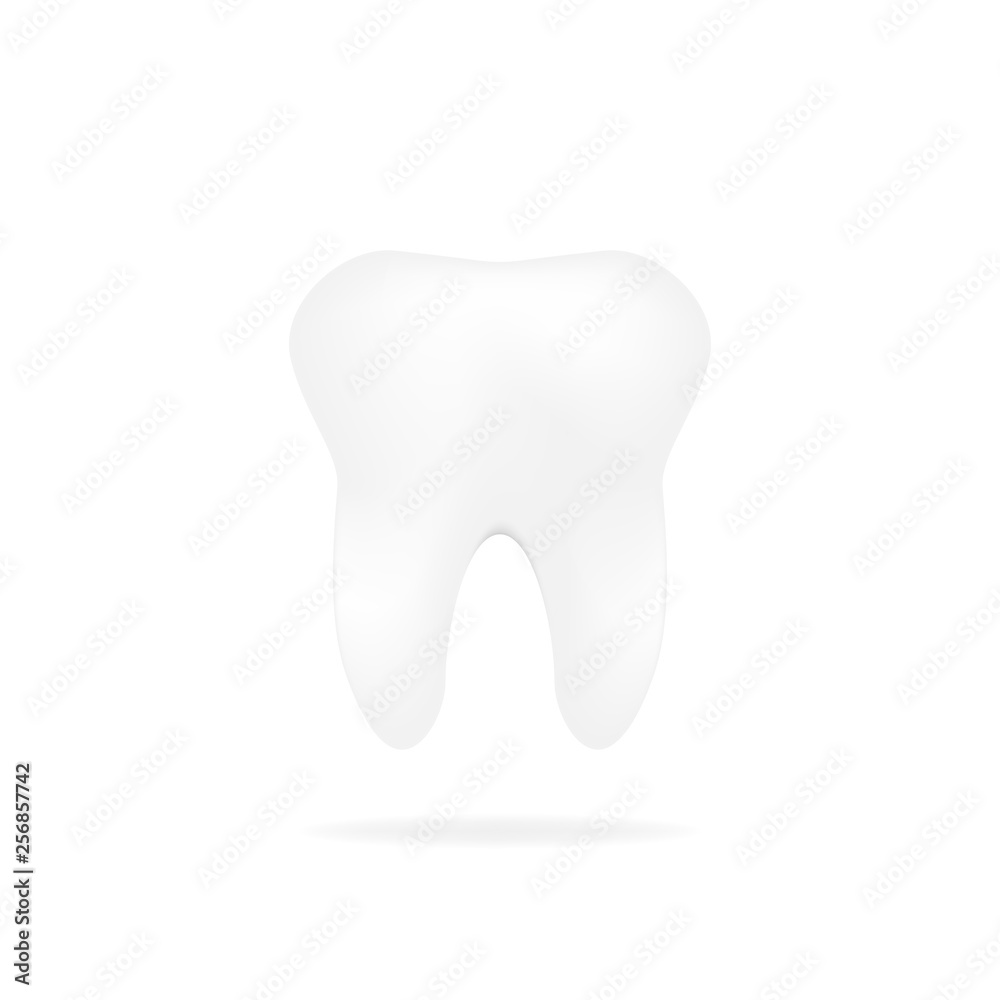 Tooth realistic icon. Dental realistic icons. Teeth in flat and linear design. - vector Tooth realistic icon. Dental realistic icons. Teeth in flat and linear design. - vector