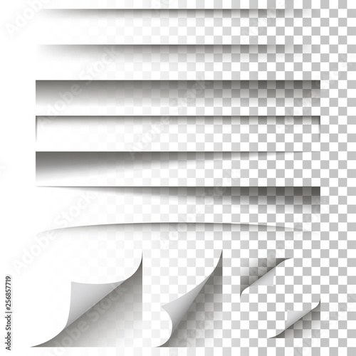 Paper shadow effect on a isolated background - vector illustration