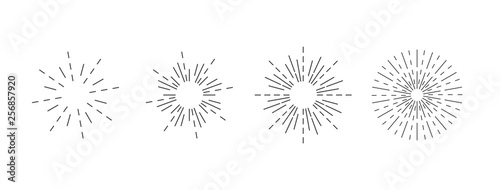 Sunburst icon. Burst vector. Sunburst set. Linear style. - vector illustration