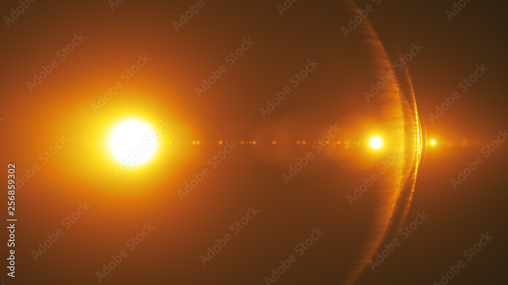 Fototapeta premium Optical Lens Flare Background/ Illustration of beautiful light lens flare bursting background