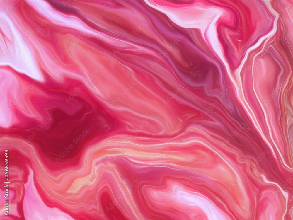Fluid Ink Abstract Art Background Texture Red White